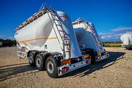 ППЦ материаловоз (мука, комбикорм)  BULL (40 м3, 3 отс., алюминимй, 3 оси SAF, WABCO, без компр.)