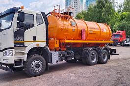 АКН-15ОД FAW-3250 6х4 (вакуумная машина 15 м3, 1 отс., откр.днище, насос КО-510, ДОПОГ, ЧМЗ)